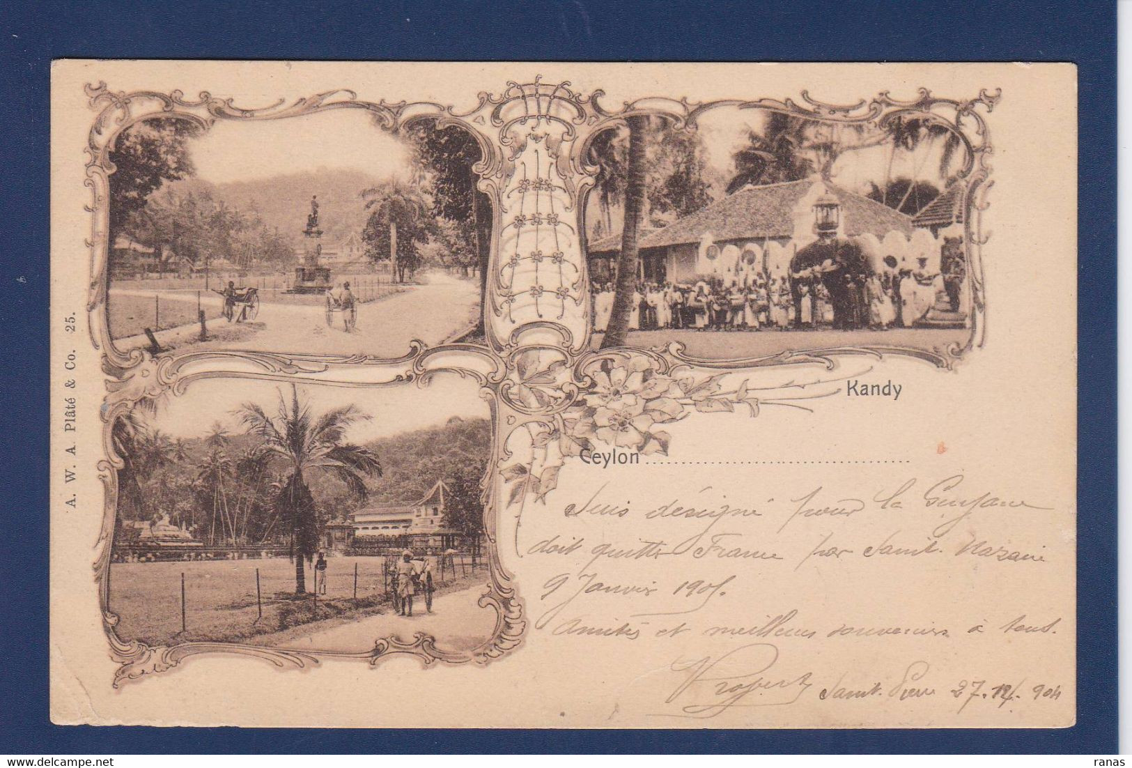 CPA CEYLAN Sri Lanka (Ceylon) Circulé éléphant - Sri Lanka (Ceylon)