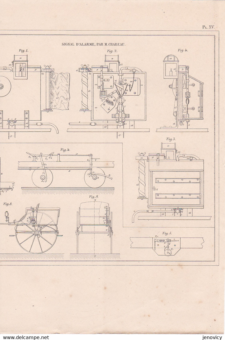 PLAN CHEMINS DE FER VOITURES ACCESSOIRES ,FREINS,SIGNAL D'ALARME A VOIR !!!!  REF 71232 - Other Plans