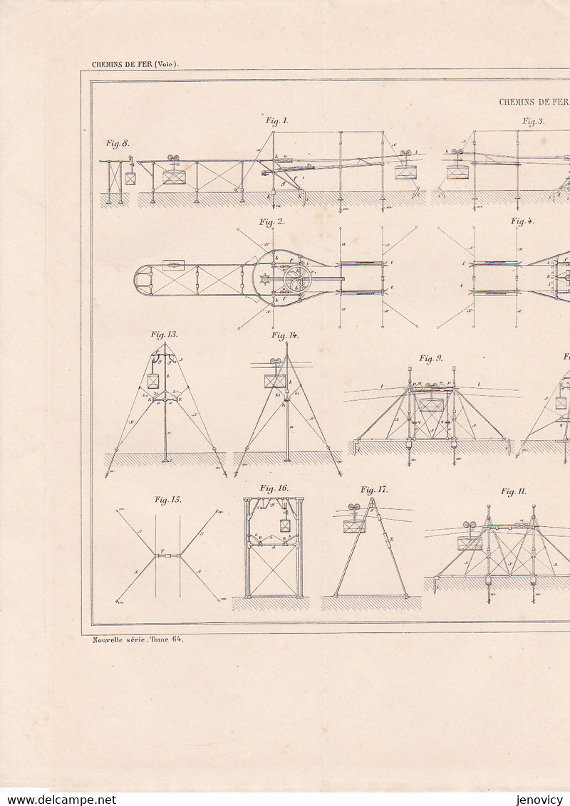 PLAN CHEMINS DE FER ,VOIE ,CHEMINS DE FER PAR M.OBACH A VOIR !!!!  REF 71237 - Other Plans