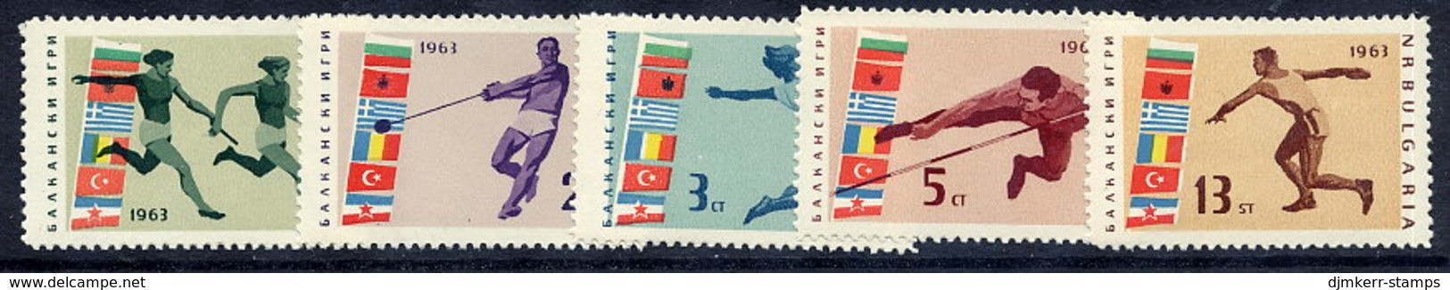 BULGARIA 1963 Balkan Games MNH / **.  Michel 1399-1403 - Ungebraucht