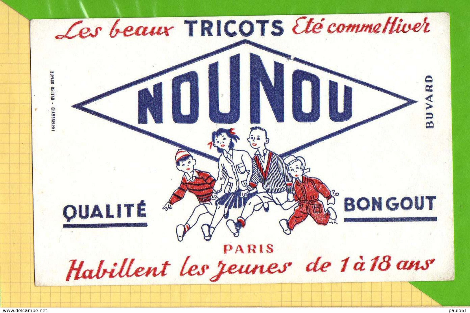 Buvard & Blotting Paper : Les Beaux Tricots NOUNOU - Textile & Vestimentaire