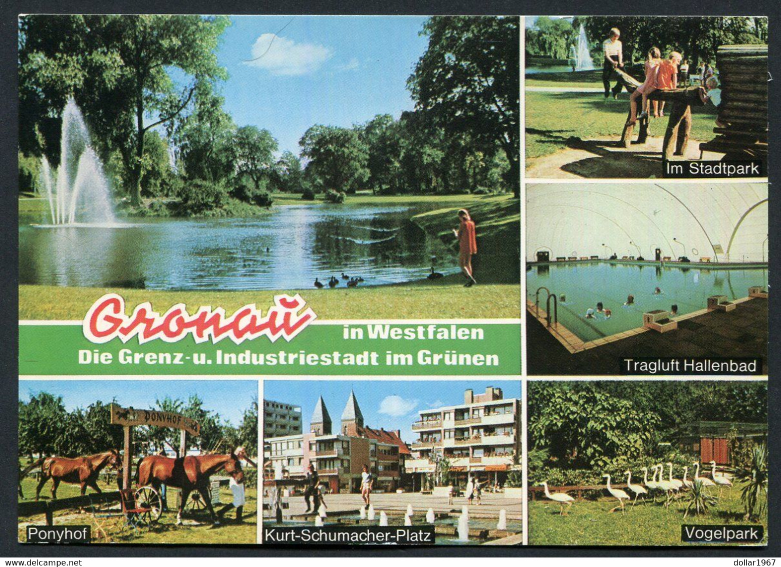 Gronaü , Die Grenz.u. Industriestadt Im Grünen .  - 2 Scans For Condition. (Originalscan !! ) - Gronau