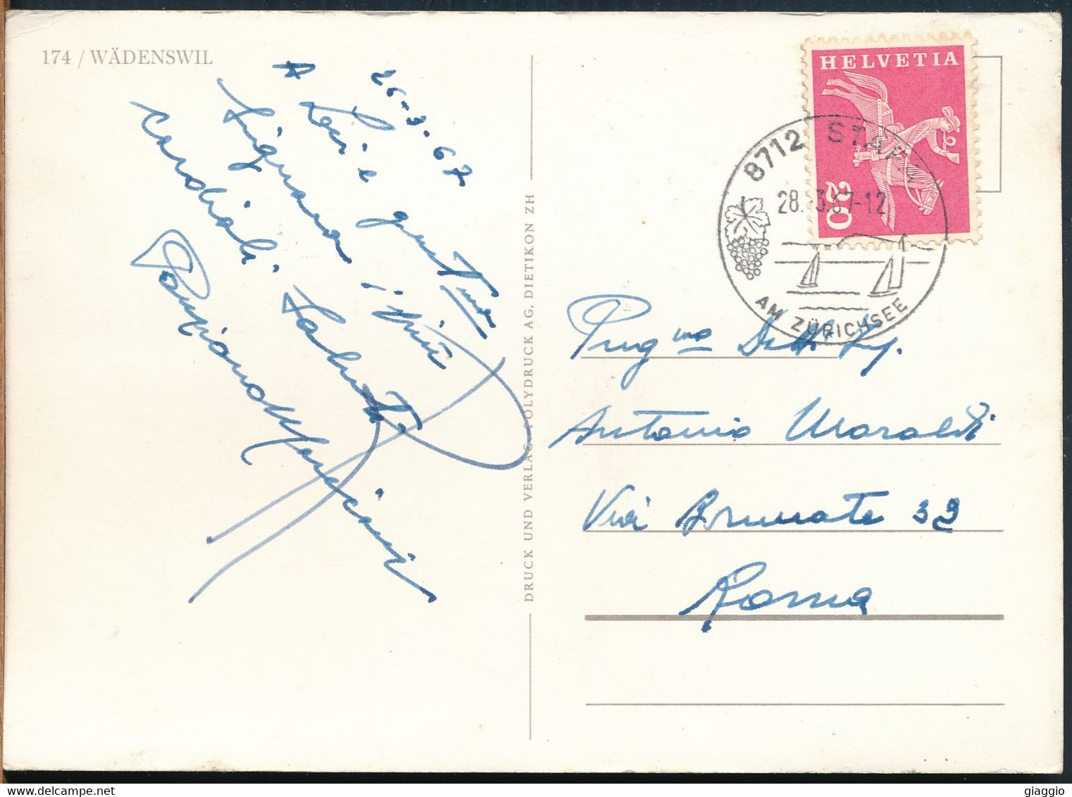 °°° 27758 - SWITZERLAND - ZH - WADENSWIL - 1967 With Stamps °°° - Wädenswil