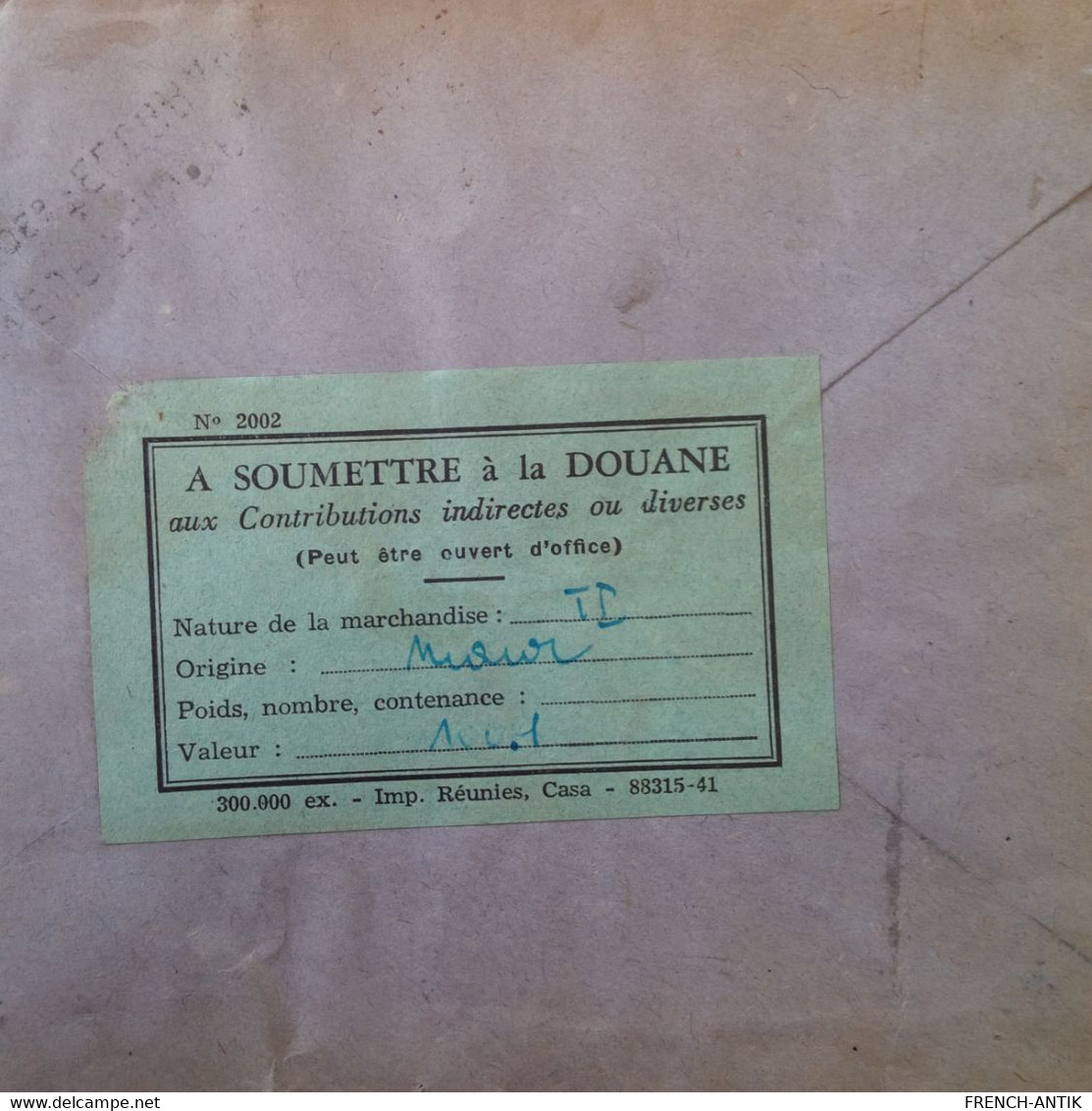 LETTRE MAROC RECOMMANDE RABAT TAXE ENVOI EN FRANCE - Cartas & Documentos