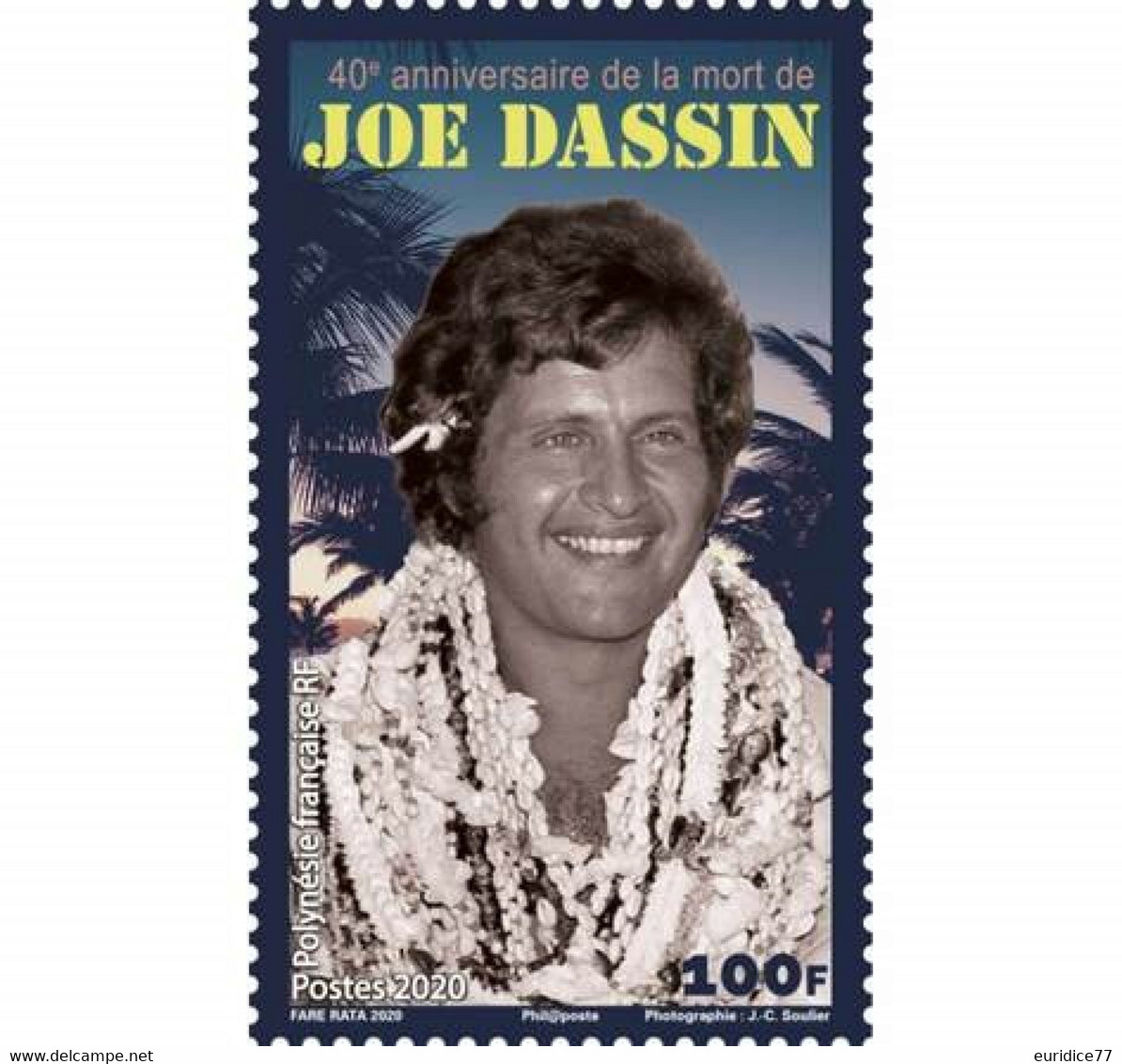 French Polynesia 2020 - 40eme Anniversaire De La Mort De Joe Dassin - Unused Stamps