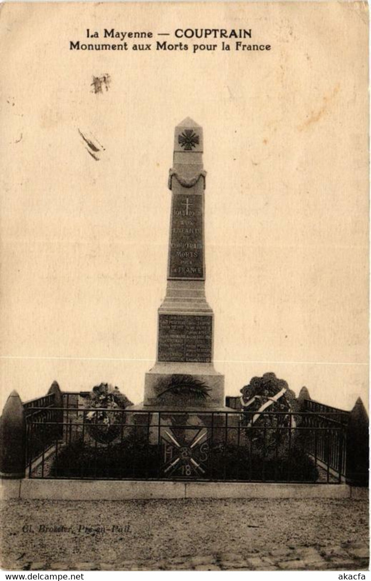 CPA Couptrain Monument Aux Morts Pour La France (685924) - Couptrain