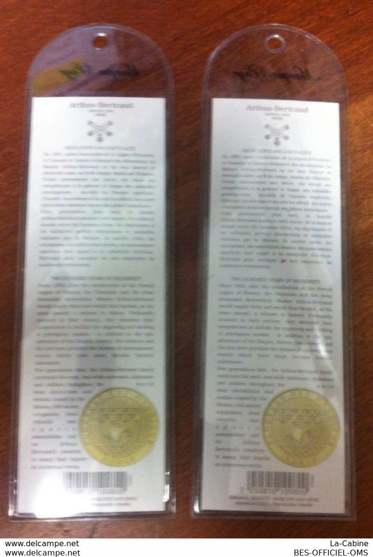 LA JOCONDE MONA LISA LÉONARD DE VINCI & TOUR EIFFEL AB 2008 MÉDAILLE ARTHUS & MARQUE PAGE JETONS MEDALS TOKENS COINS - 2008