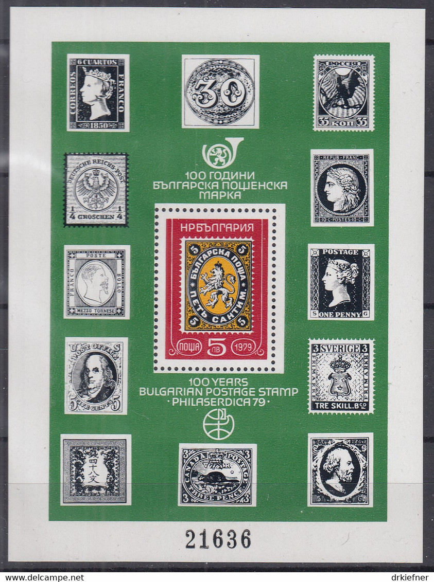 BULGARIEN  Block 91, Postfrisch **, Internationale Briefmarkenausstellung PHILASERDICA ’79, 1979 - Hojas Bloque