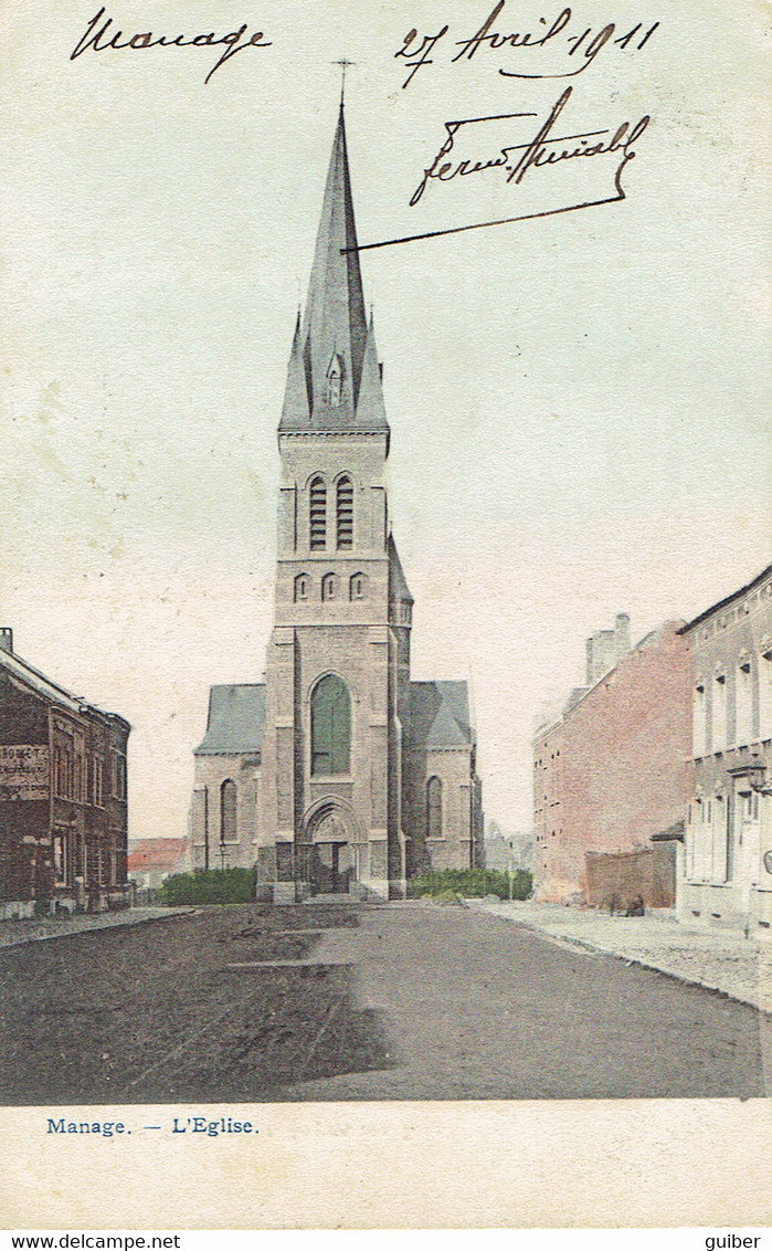 Manage L'église Couleur Bertels 1911 - Manage