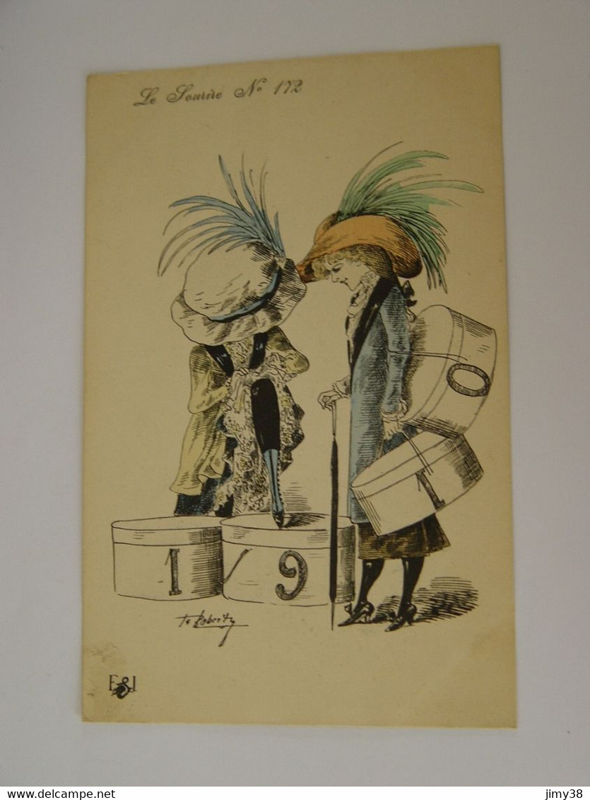 CARTE POSTALE ILLUSTRATEUR ROBERT FEMMES AVEC CHAPEAUX-LE SOURIRE 172 - Robert