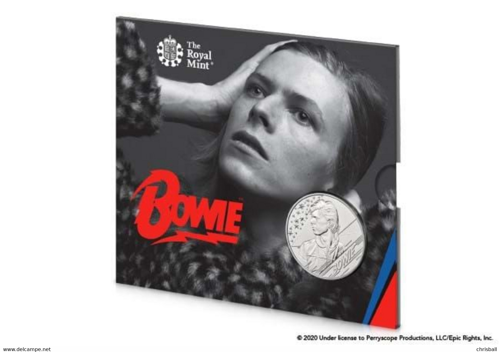 Great Britain UK £5 Five Pound Coin David Bowie - 2020 Royal Mint Pack - 5 Pond