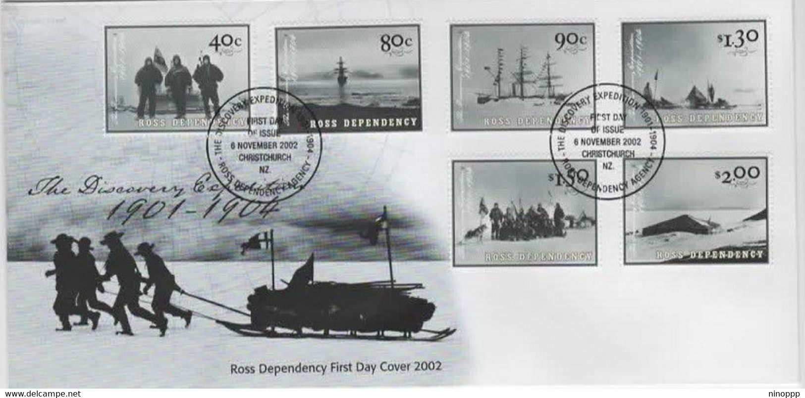 Ross Dependency SG 78-83  2002 Discovery Expedition ,First Day Cover - FDC