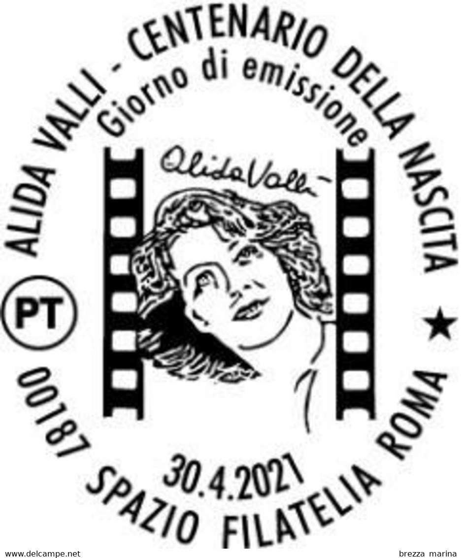 Nuovo - MNH - ITALIA - 2021 - 100 Anni Della Nascita Di Alida Valli - Ritratto - B - Alfanumerico - 2021-...: Neufs