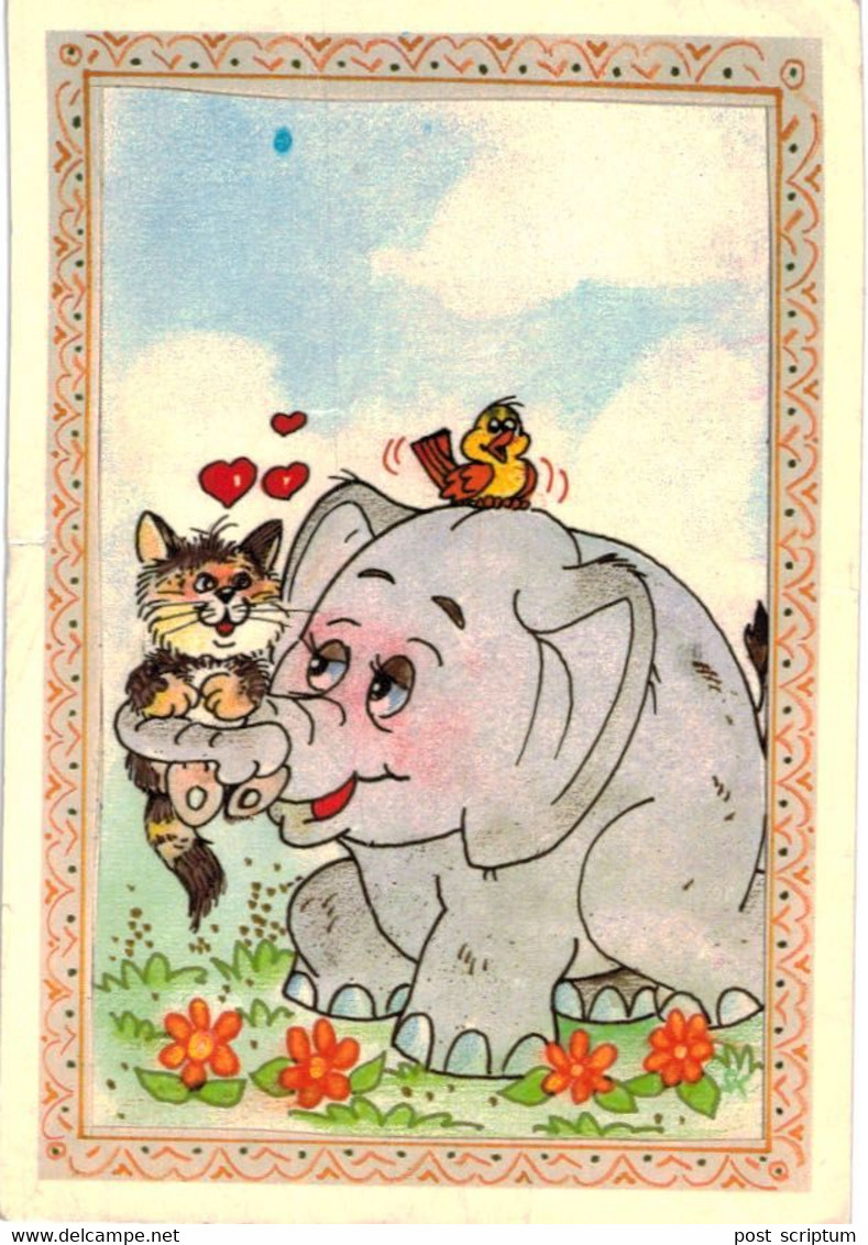 Lot   - Thème - animaux -  éléphant -   environ 90 cartes