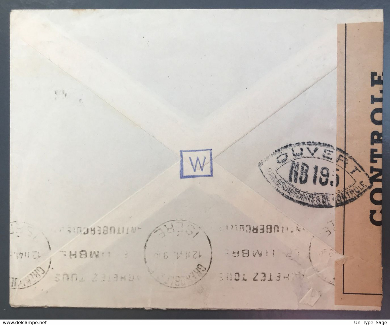 France N°432 Sur Enveloppe Censurée (NB195) 10.2.1941 Pour Grenoble - (A1239) - Guerre De 1939-45