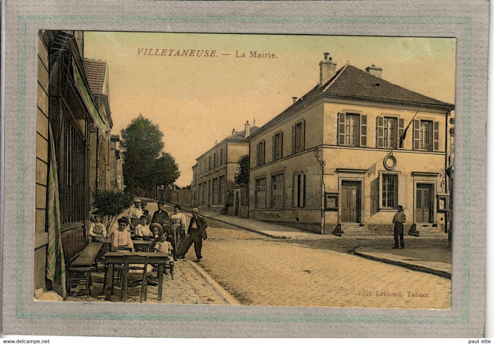 CPA - (93) VILLETANEUSE - Aspect Du Quartier De La Mairie En 1915 - Carte Colorisée - Villetaneuse