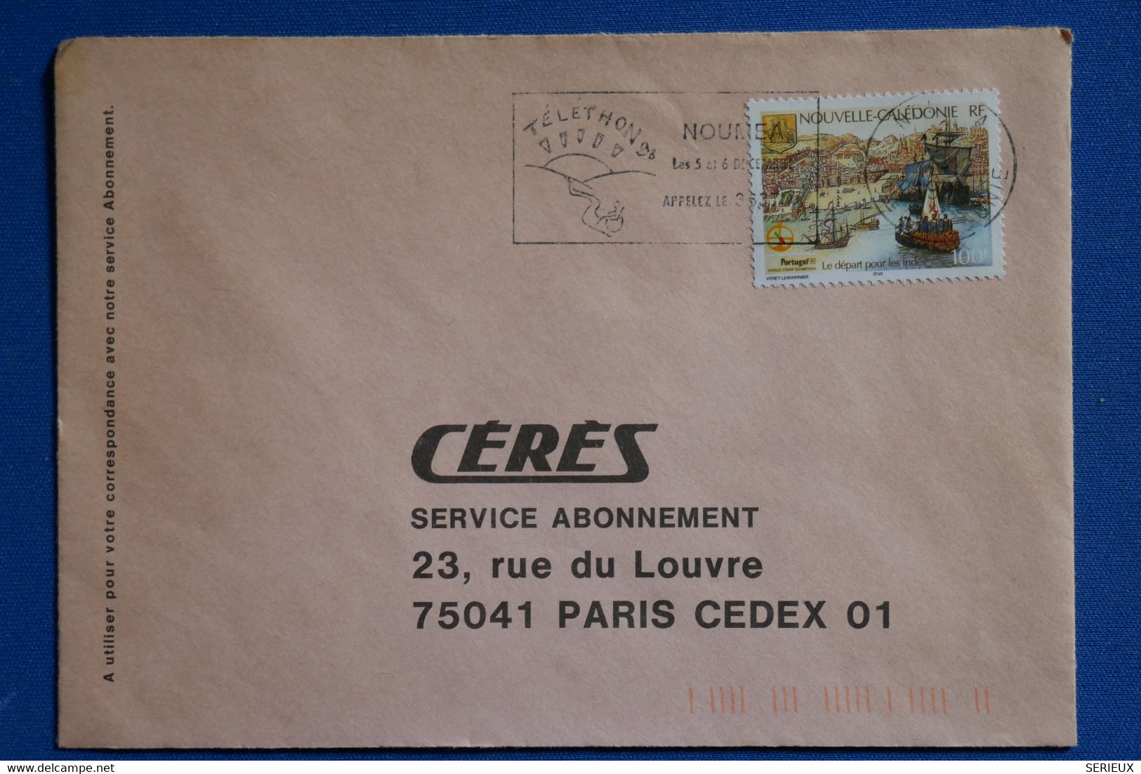 T4 NOUV CALEDONIE BELLE LETTRE 1998 POSTE AERIENNE NOUMEA A PARIS FRANCE+ AFFRANCH. PLAISANT - Lettres & Documents