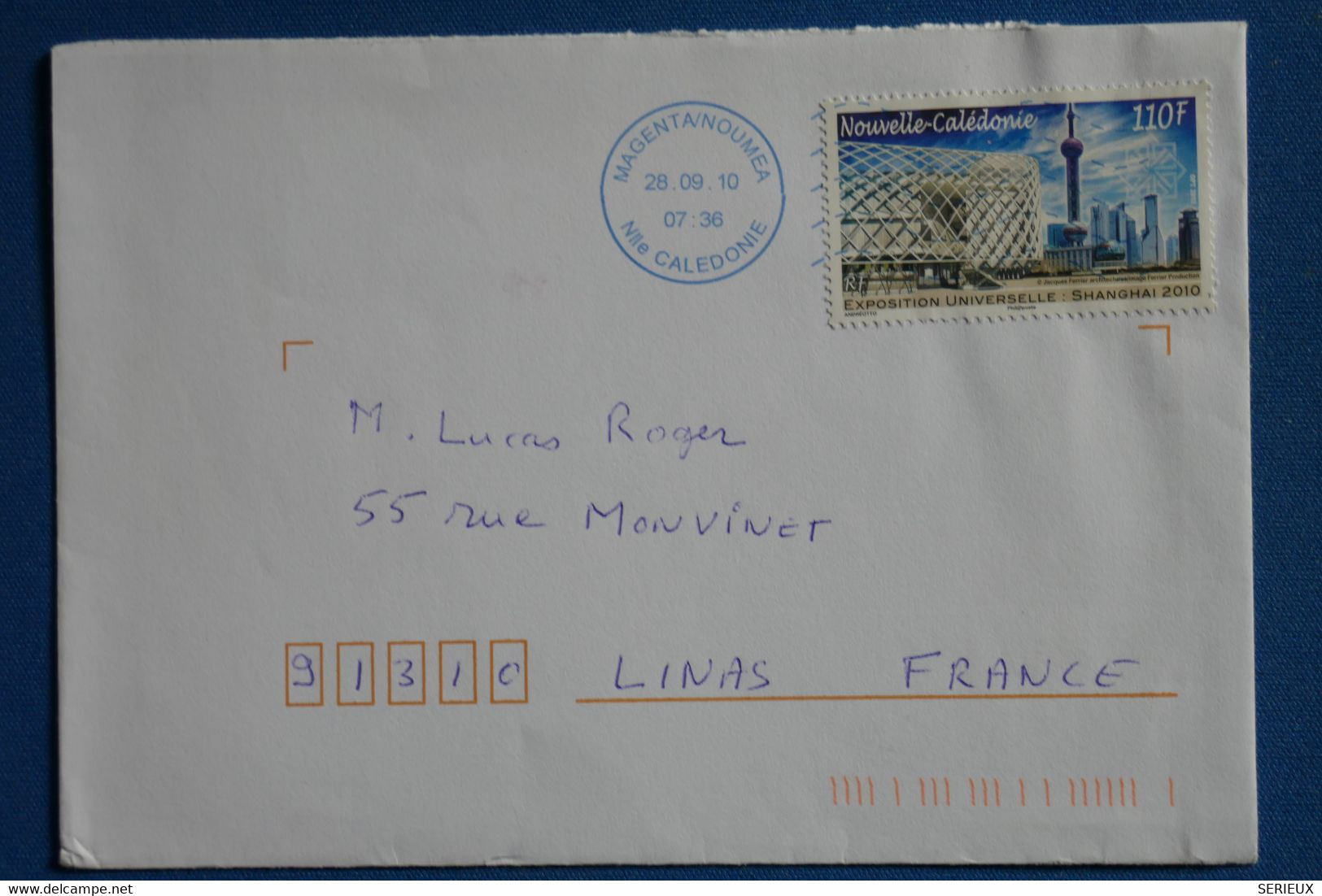 T4 NOUVELLE CALEDONIE BELLE LETTRE 2010 NOUMEA A LINAS FRANCE + AFFRANCH. PLAISANT - Cartas & Documentos