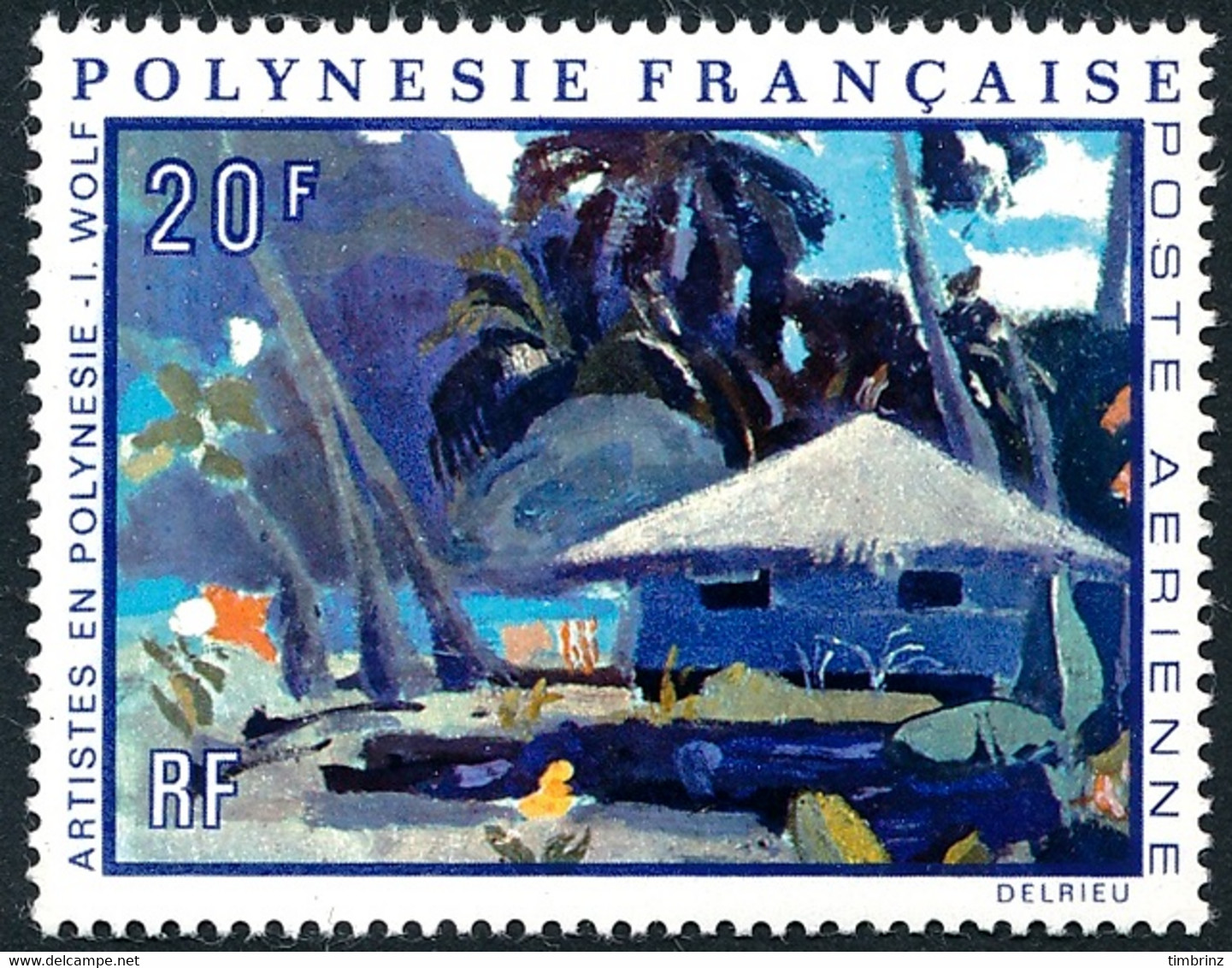 POLYNESIE 1971 - Yv. PA 55 **   Cote= 10,00 EUR - Tableau D'I. Wolf  ..Réf.POL25436 - Nuevos