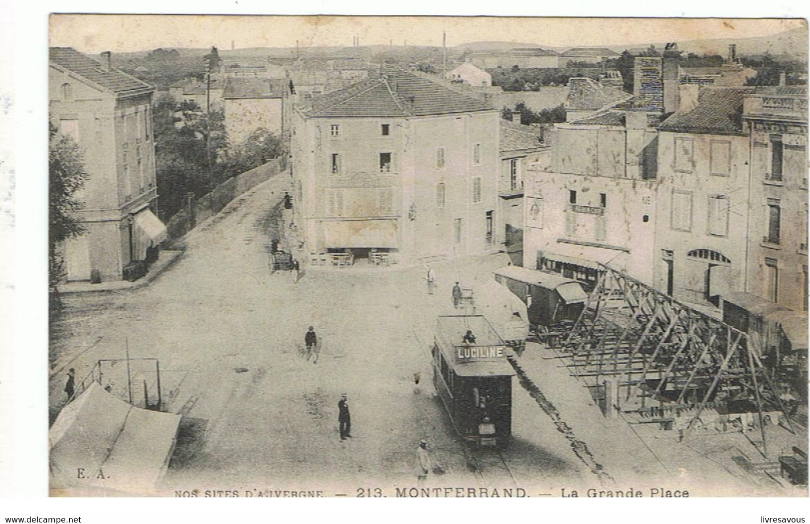 CPA (63) Montferrand La Grande Place Ecrite En 1914 - Clermont Ferrand