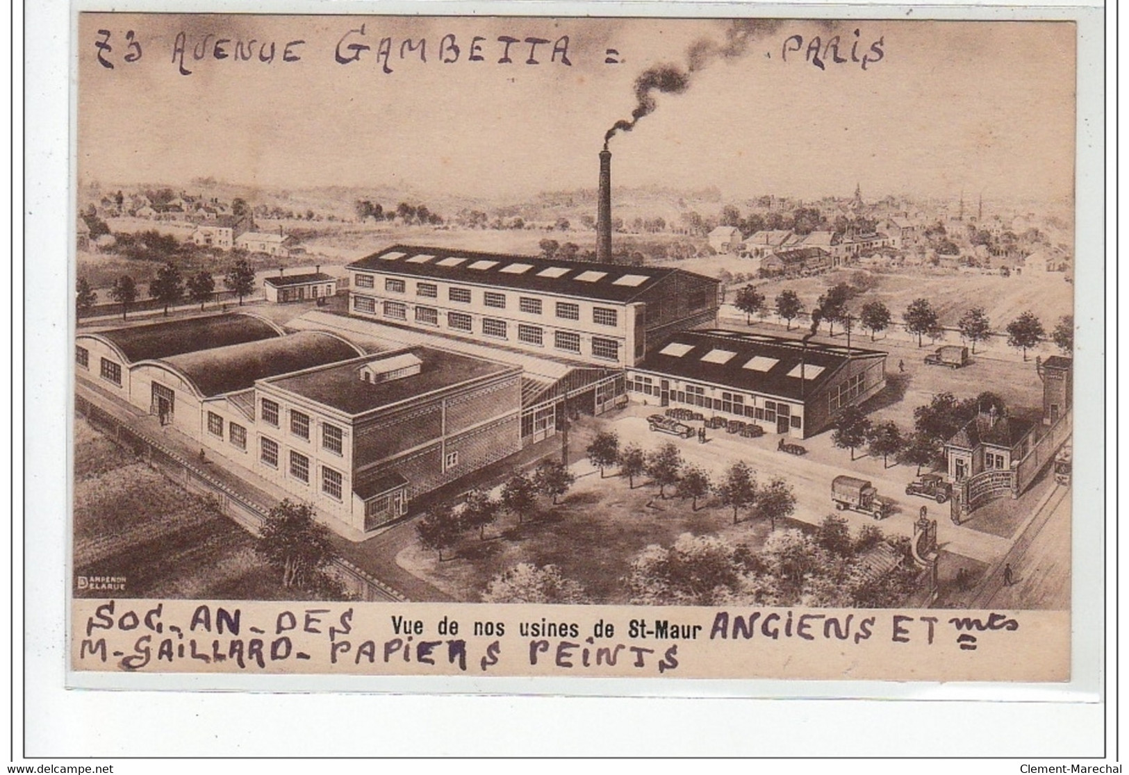 SAINT MAUR - Maison Baroggi, Papiers Peints - Vue De Nos Usines De Saint Maur - Très Bon état - Saint Maur Des Fosses