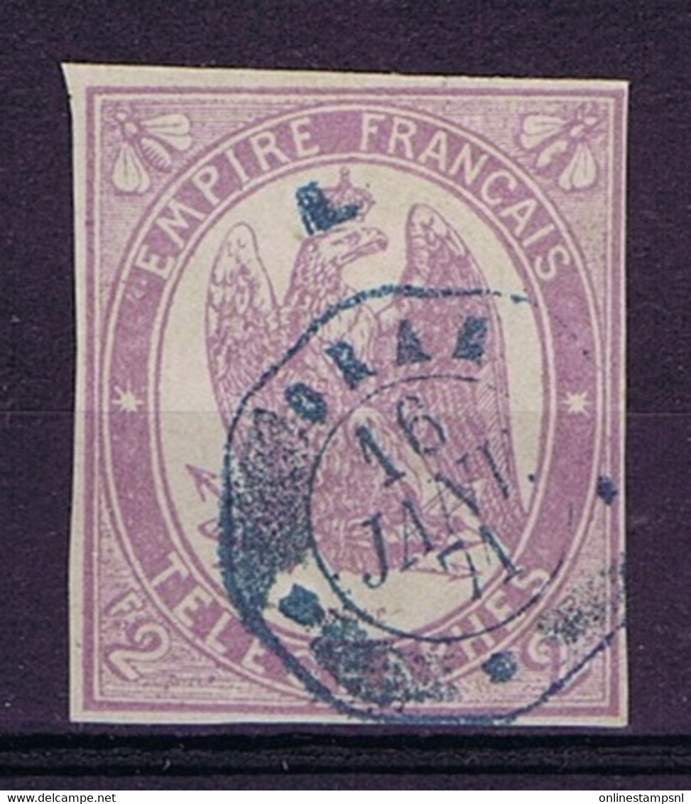 France Yv 4 Used , Cancelled, Obl. Signed/ Signé/signiert/ Approvato Perrain - Télégraphes Et Téléphones