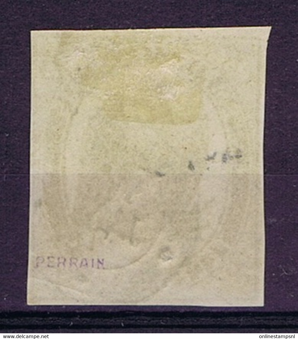 France Yv 4 Used , Cancelled, Obl. Signed/ Signé/signiert/ Approvato Perrain - Telegrafi E Telefoni