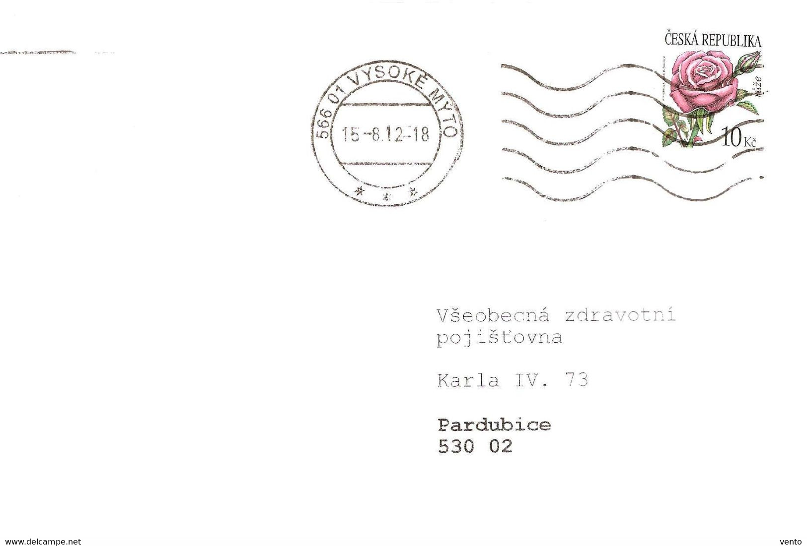 Czech Rep. Cover ... Bb192 Vysoke Myto 2012 - Lettres & Documents