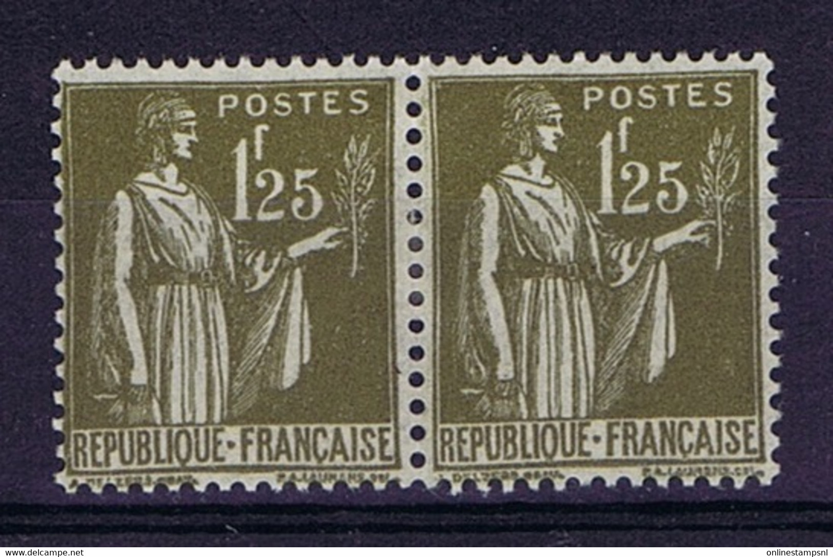 France Yv 287 Paire MH/*, Mit Falz, Avec Charnière - 1932-39 Vrede