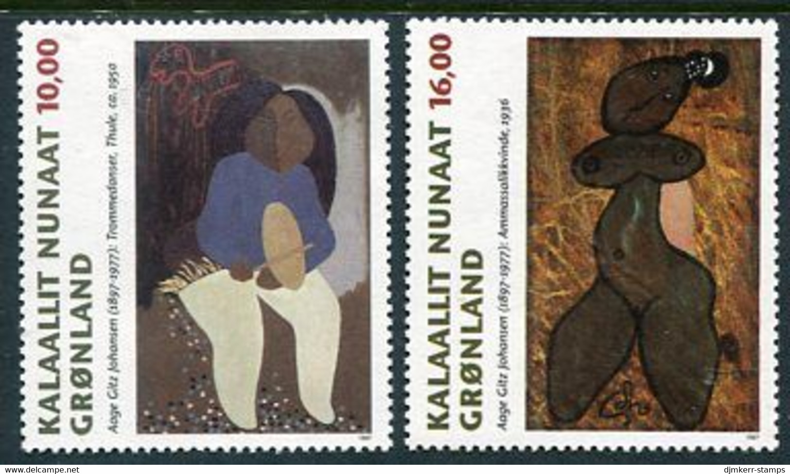 GREENLAND 1997 Gitz-Johansen Centenary 16.00 Kr MNH / **.  Michel 310-11 - Neufs