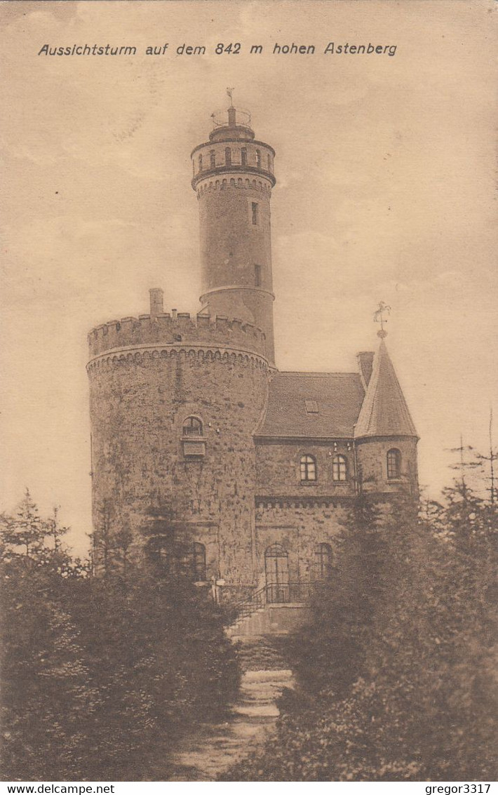 5297) Aussichtsturm Auf Dem 842 M Hohen ASTENBERG - Gel. NEUASTENBERG 17.06.1922 !! - Winterberg