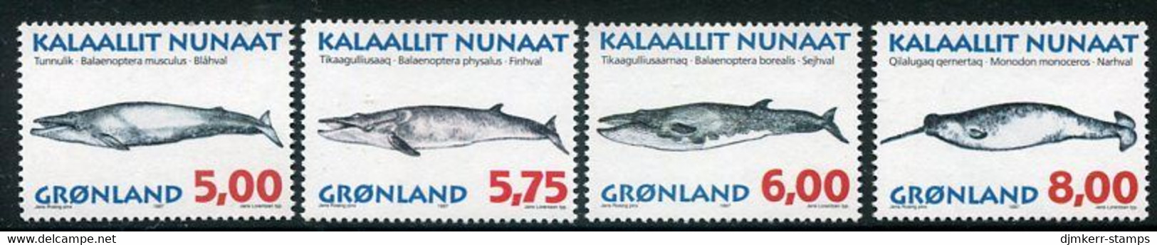 GREENLAND 1997 Whales II  MNH / **.  Michel 305-08 - Neufs