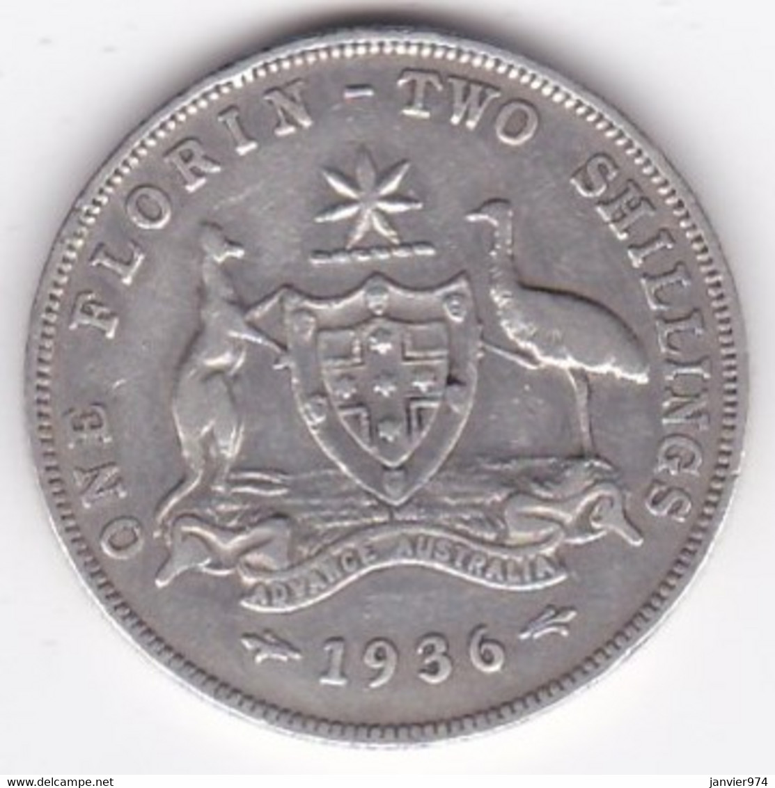 Australie 1 Florin 1936 George V ,en Argent . KM# 27 - Florin