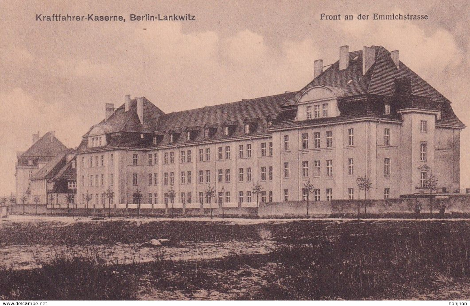 Germany -  Postcard  Used 1918 - Berlin-Lankwitz - Driver's Barracks -  Front On Emmichstrasse  - 2/scans - Lankwitz