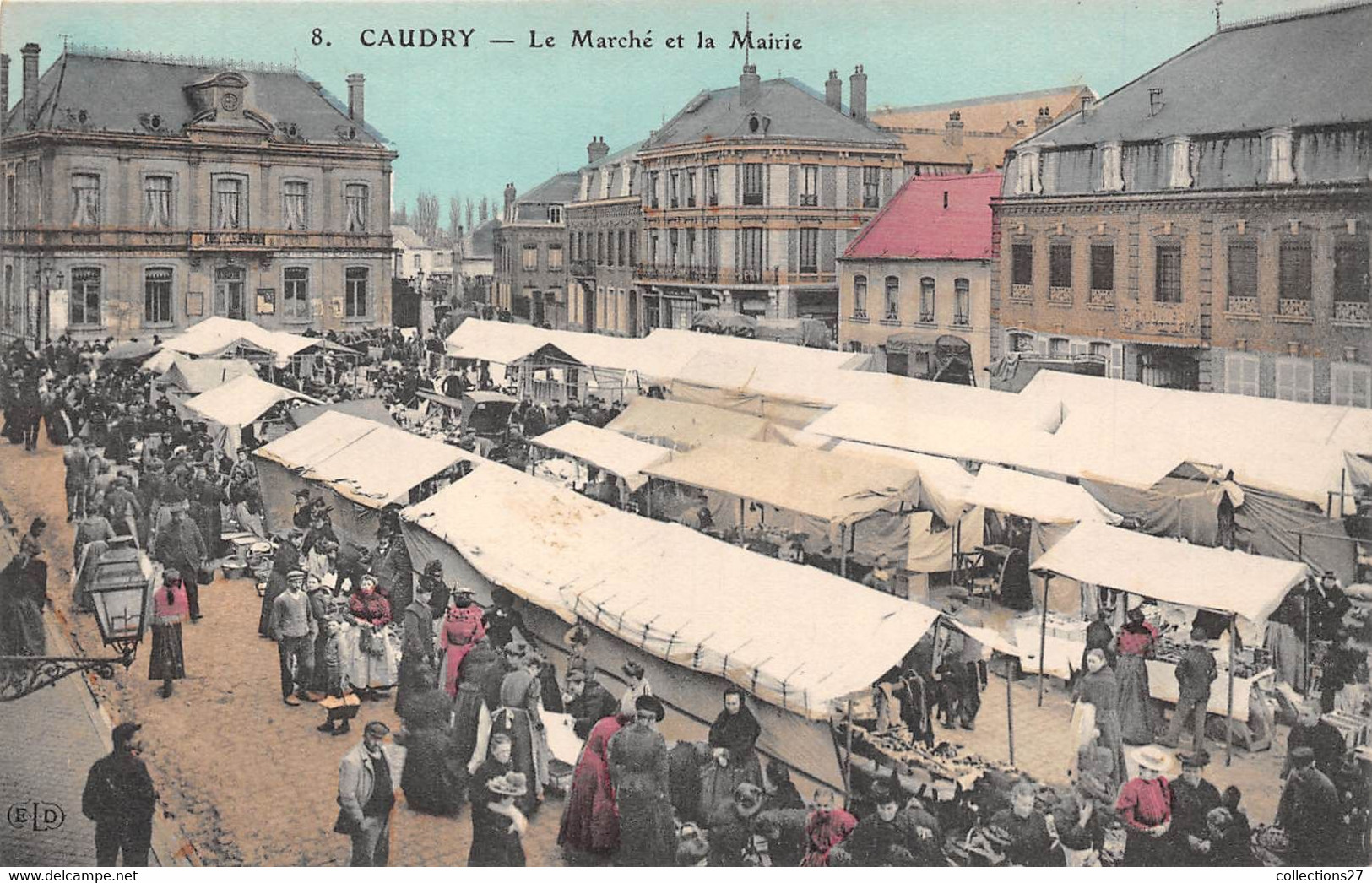 59-CAUDRY- LE MARCHE ET LA MAIRIE - Caudry