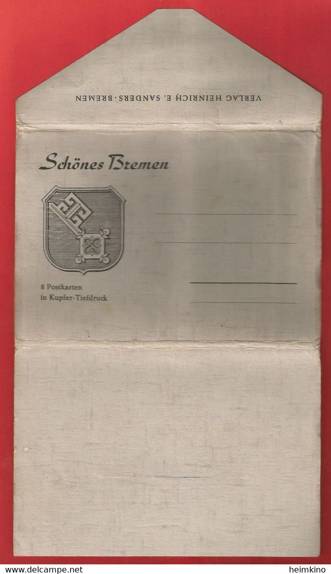 Schönes Bremen 8 Postkarten, Ansichten In Kupfer-Tiefdruck, Leporello - Bremen