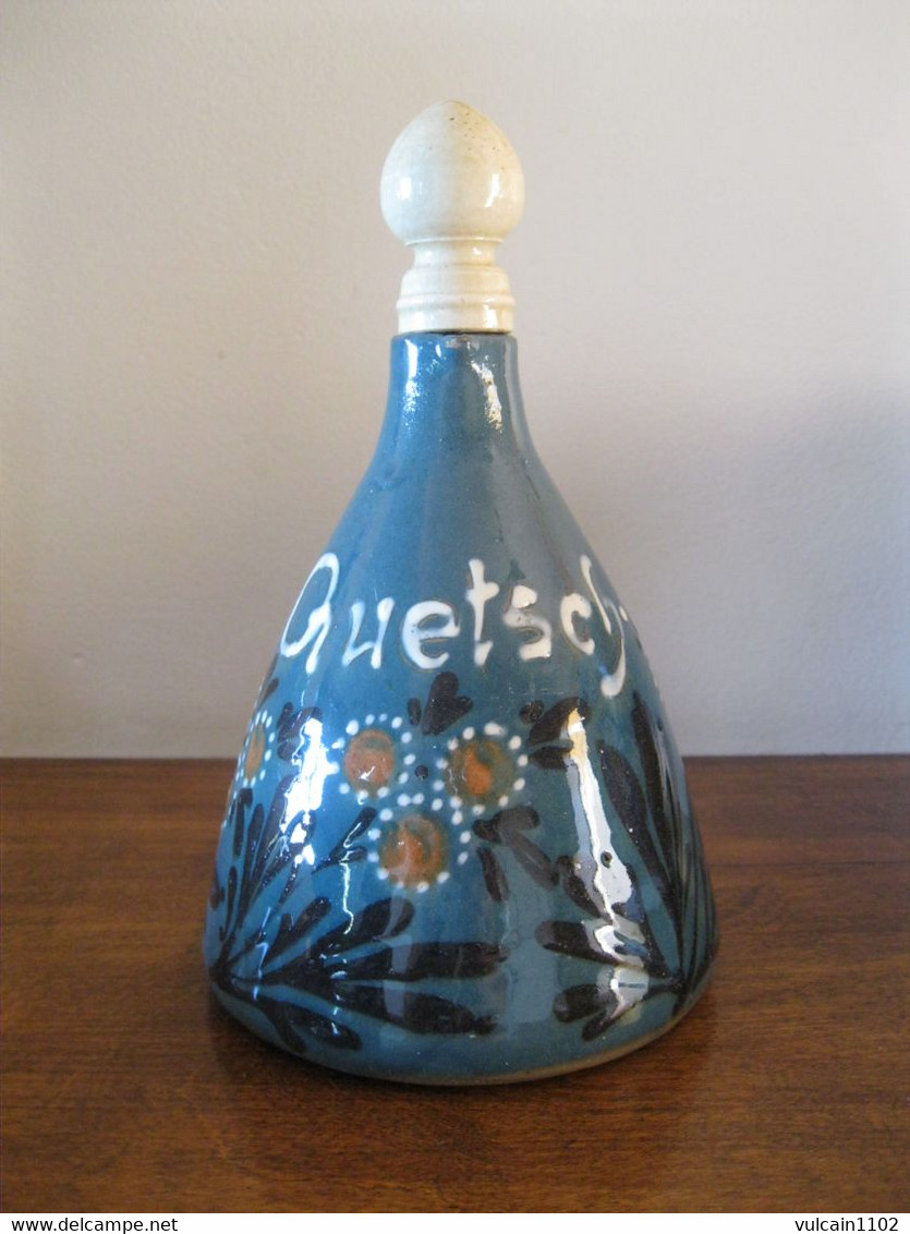 RARE BOUTEILLE CARAFE EAU DE VIE "QUETSCH" SOUFFLENHEIM ELCHINGER NUMEROTE - Soufflenheim (FRA)