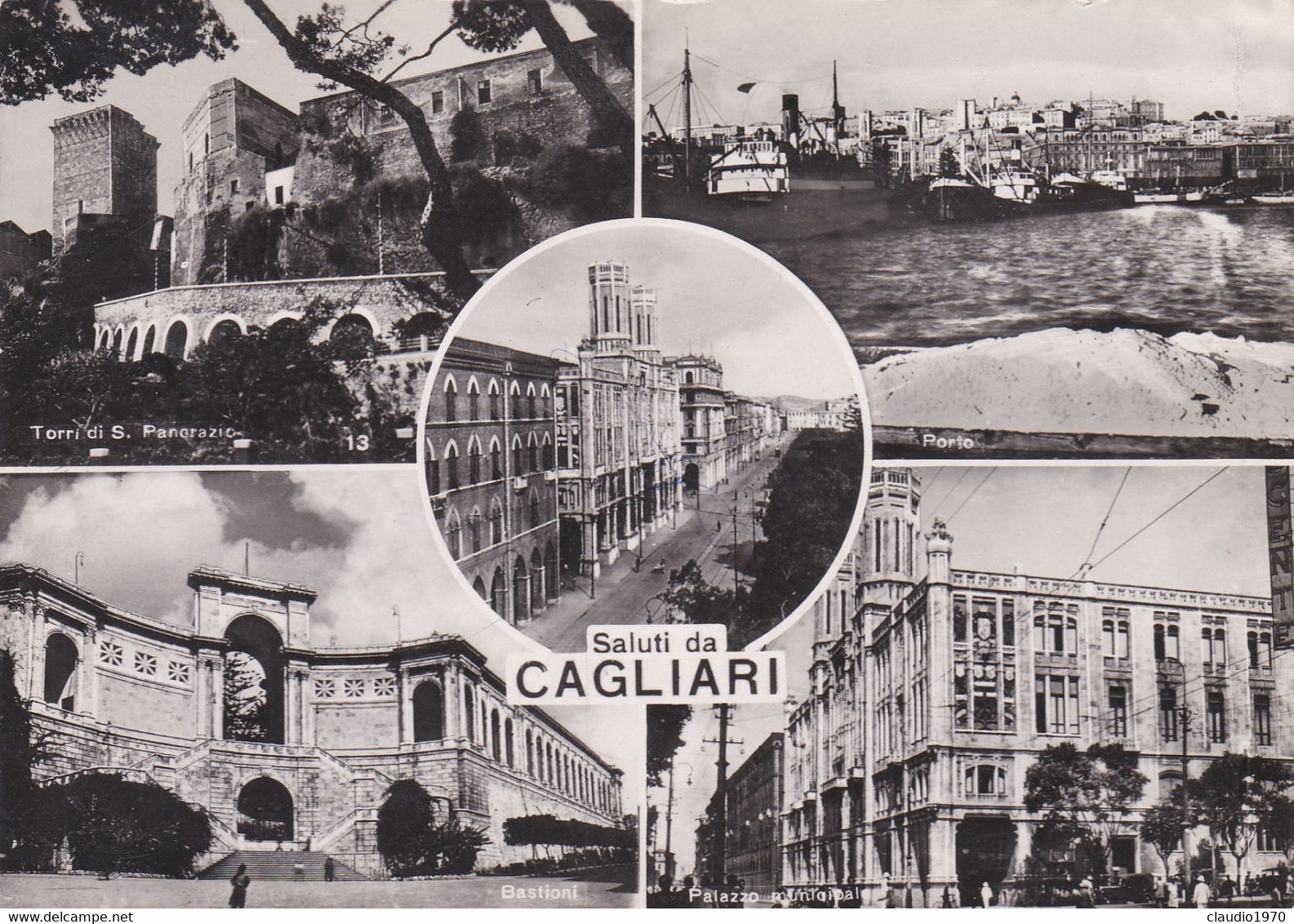 CAGLIARI - CARTOLINA - SALUTI DA CAGLIARI - VIAGGIATA PER COMO - Cagliari