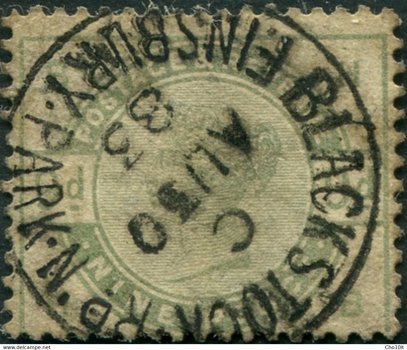 GB 1883 9d SG 195 ** MNH QV Blackstone Rd-FinsburyPk 30-AUG-1883 Canc (003072) - Nuevos