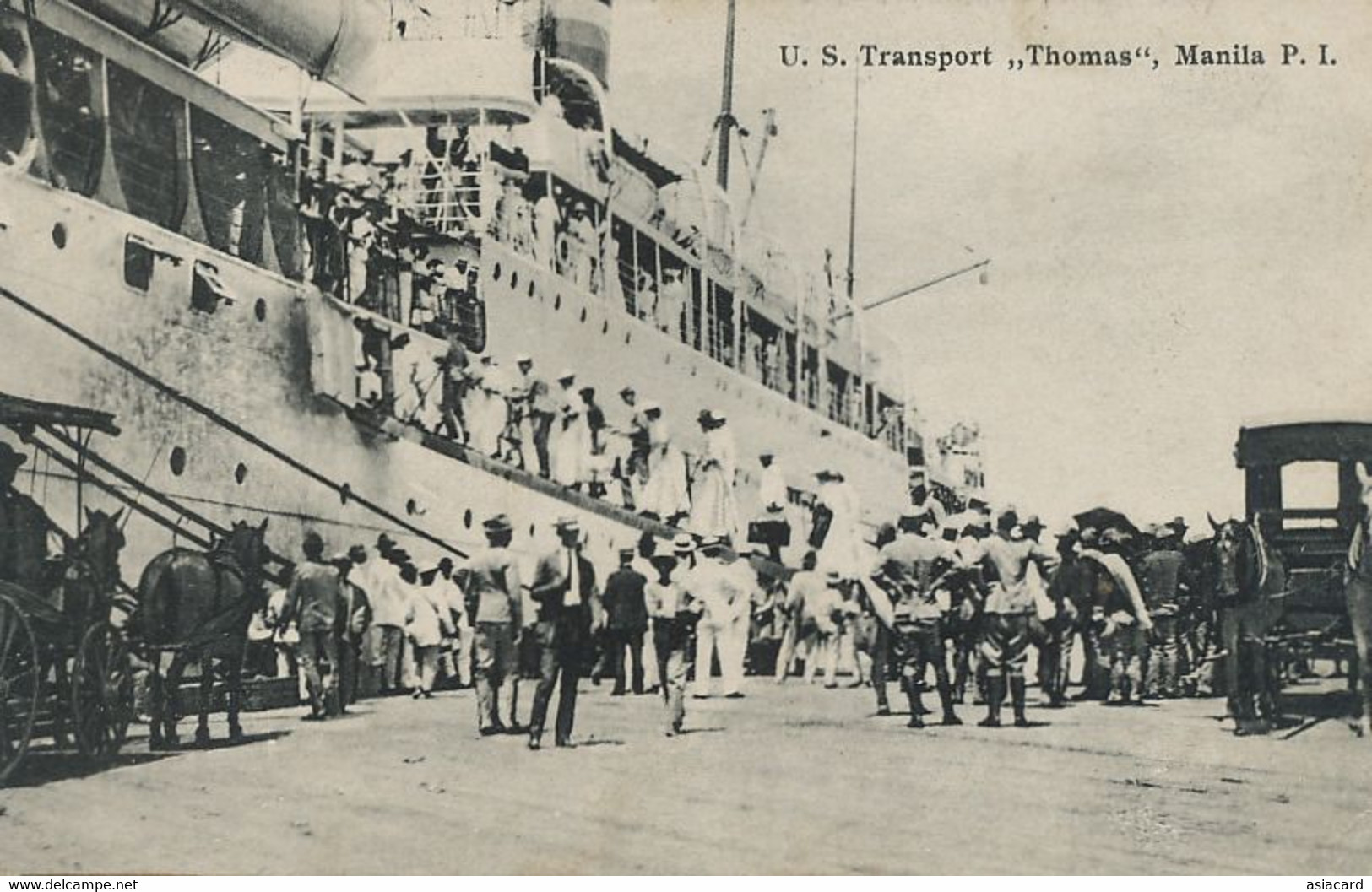 U.S. Transport " Thomas " Manila Shipping Ship  Edit Kemlein Johnson - Philippines