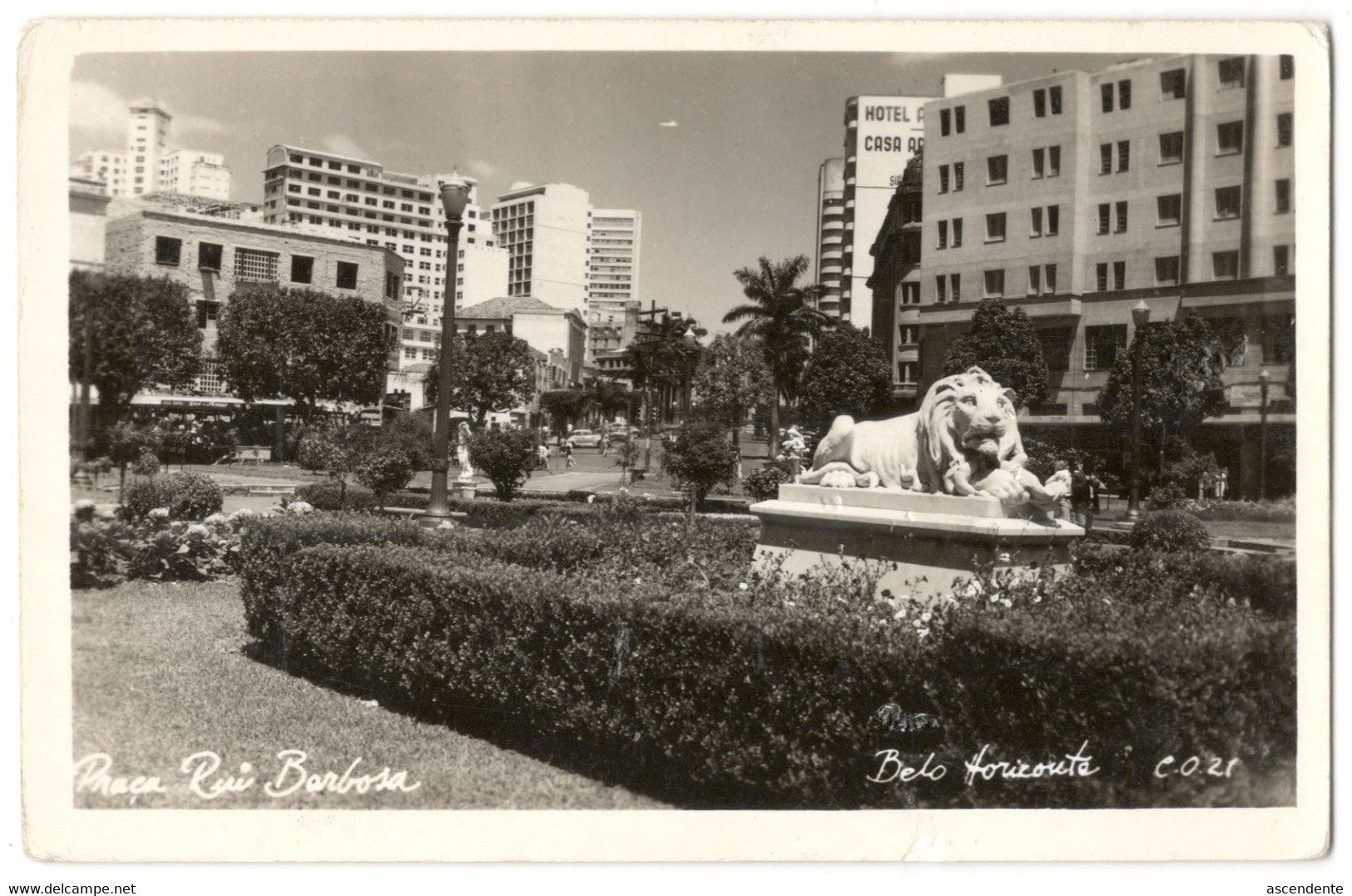 [PA] 1954. Praça Rui Barbosa. Belo Horizonte C.O. 21 Minas Gerais Brasil. Brazil - Belo Horizonte