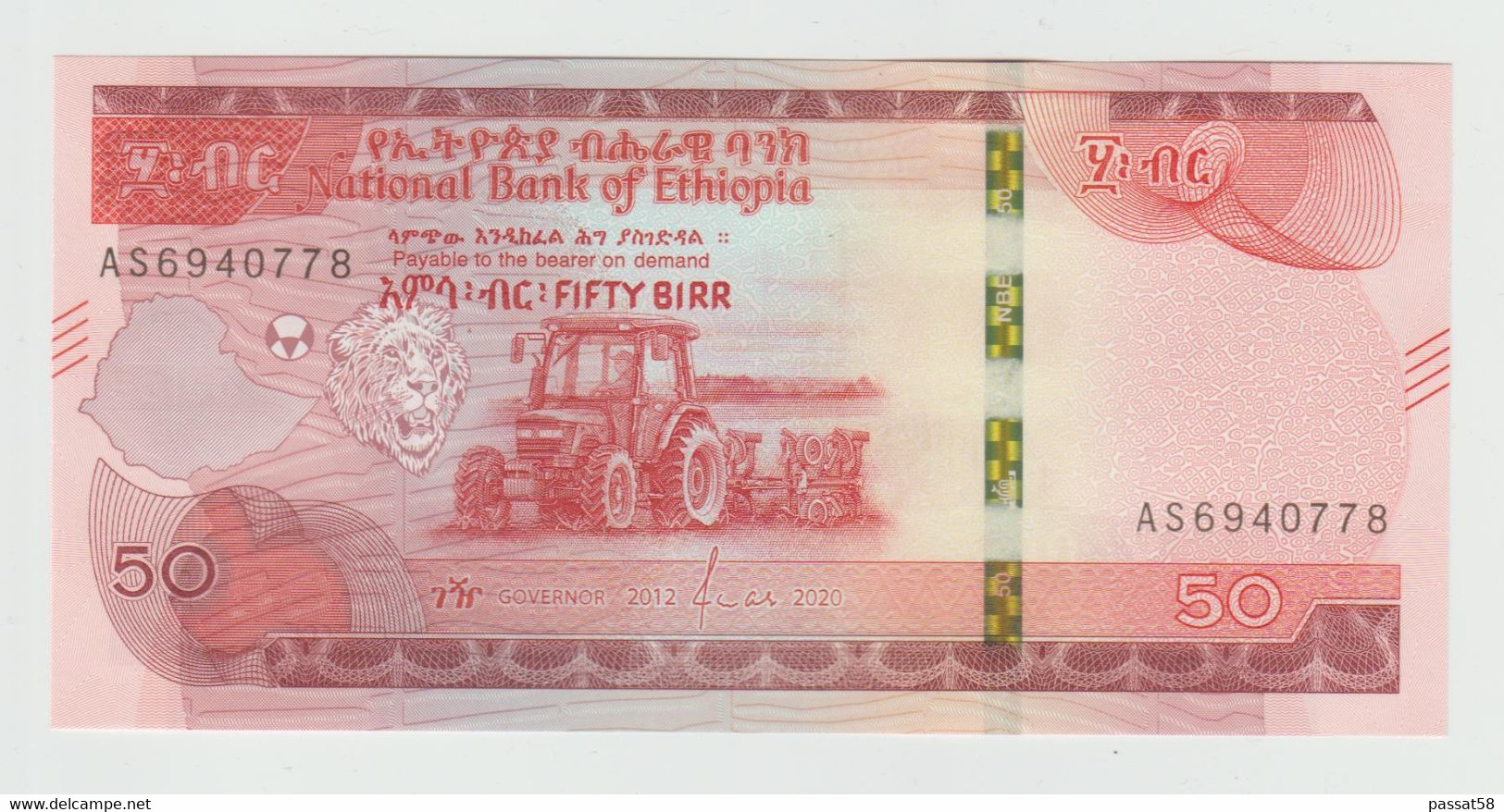 Banknote Äthiopien 50 Birr 2020 Pick 54 UNC - Aethiopien