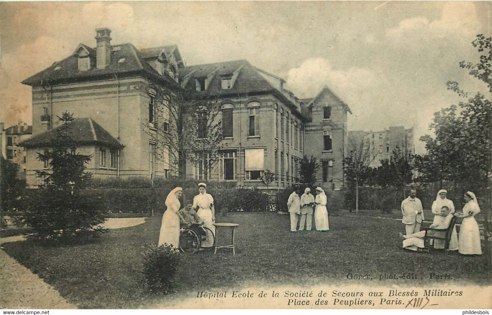 PARIS Arrondissement 13  Hopital école De La Societe De Secours Aux Blessés Militaires Place Des Peupliers - Arrondissement: 13