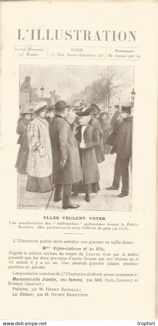 PS  / Old Théater Program MUCHA Cover L'illustration Comédie Francaise Programme Théâtre 1906  PIERSON LECONTE - Programas