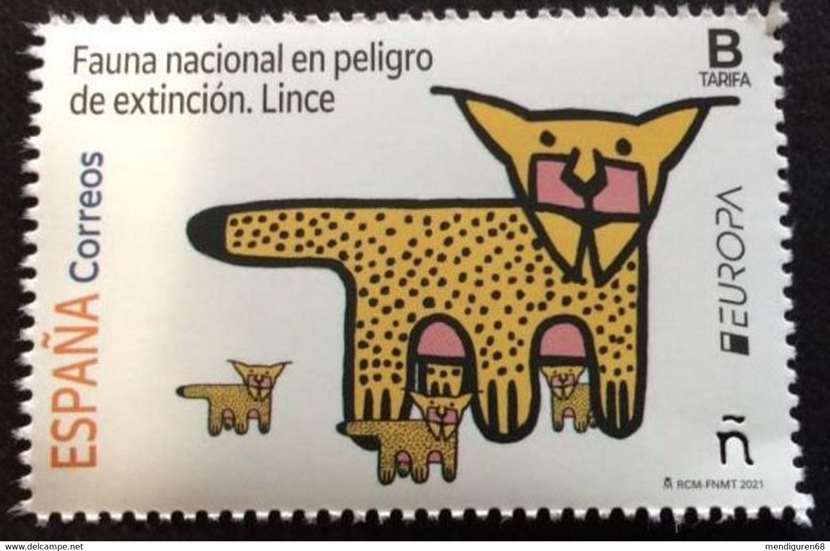 ESPAGNE SPANIEN SPAIN ESPAÑA 2021 EUROPA NATIONAL FAUNA IN DANGER OF EXTINCTION LYNX LINCE MNH ED 5484 MI 5534 YT 5239 S - Ungebraucht