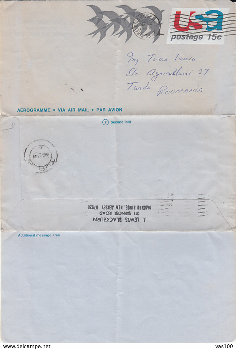 AIRMAIL, BIRDS, AEROGRAMME, 1973, USA - Altri & Non Classificati