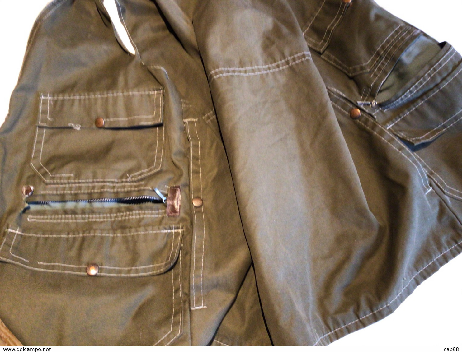 Anciennes Veste Kaki Style Chasse Military - Andere & Zonder Classificatie