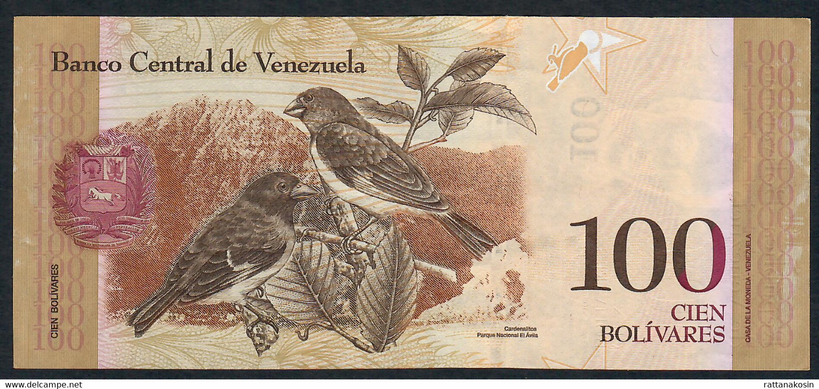 VENEZUELA P93i 100 BOLIVARES  23.6.2015  #AR       XF   NO P.h. - Venezuela