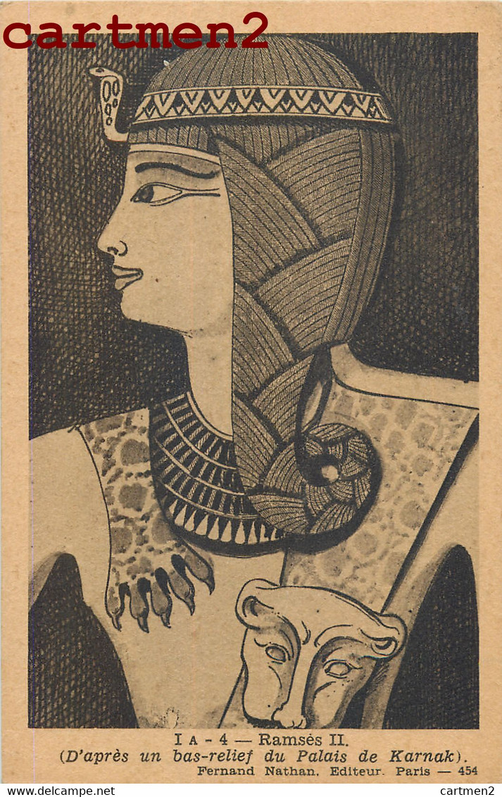 1 CPA : EGYPTE EGYPTOLOGIE ABOU-SIMBEL PYRAMIDES GIZEH DEÏR-EL-BAHARI RAMSES IPSAMBOUL TELL-EL-AMARNA FERNAND NATHAN - Museums