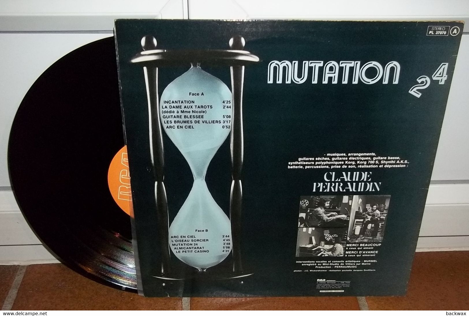 CLAUDE PERRAUDIN Mutation 24 French Cosmic Prog Electronic Rock Korg Synth LP - Strumentali